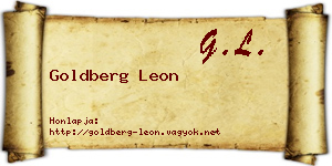 Goldberg Leon névjegykártya